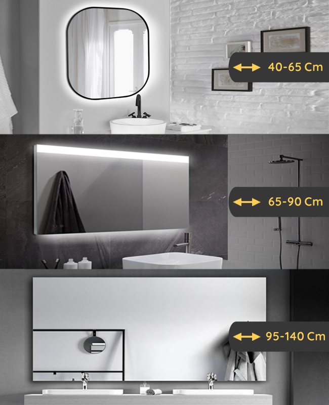 Espejo baño LED 140 cm.